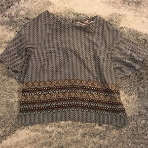 Short sleeve decorative blouse shirt